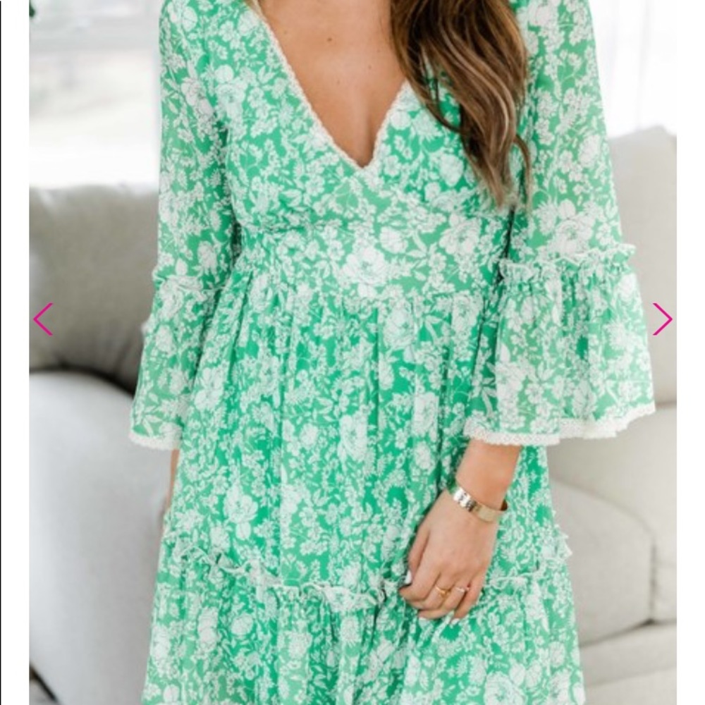 Gorgeous green floral dress